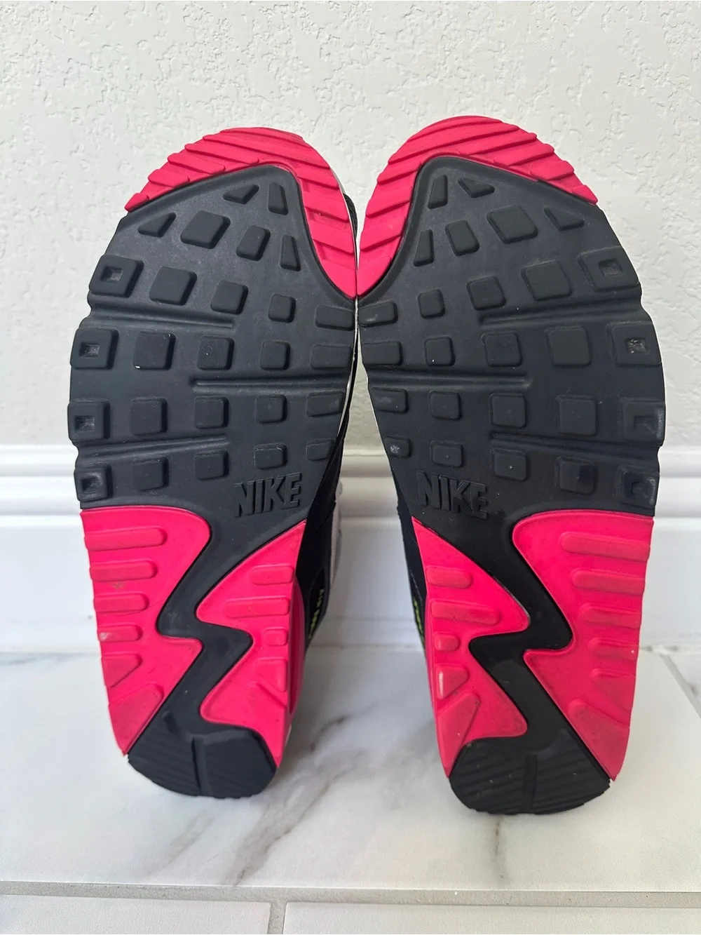 Nike Gray White Pink Accent Air Max Sneakers